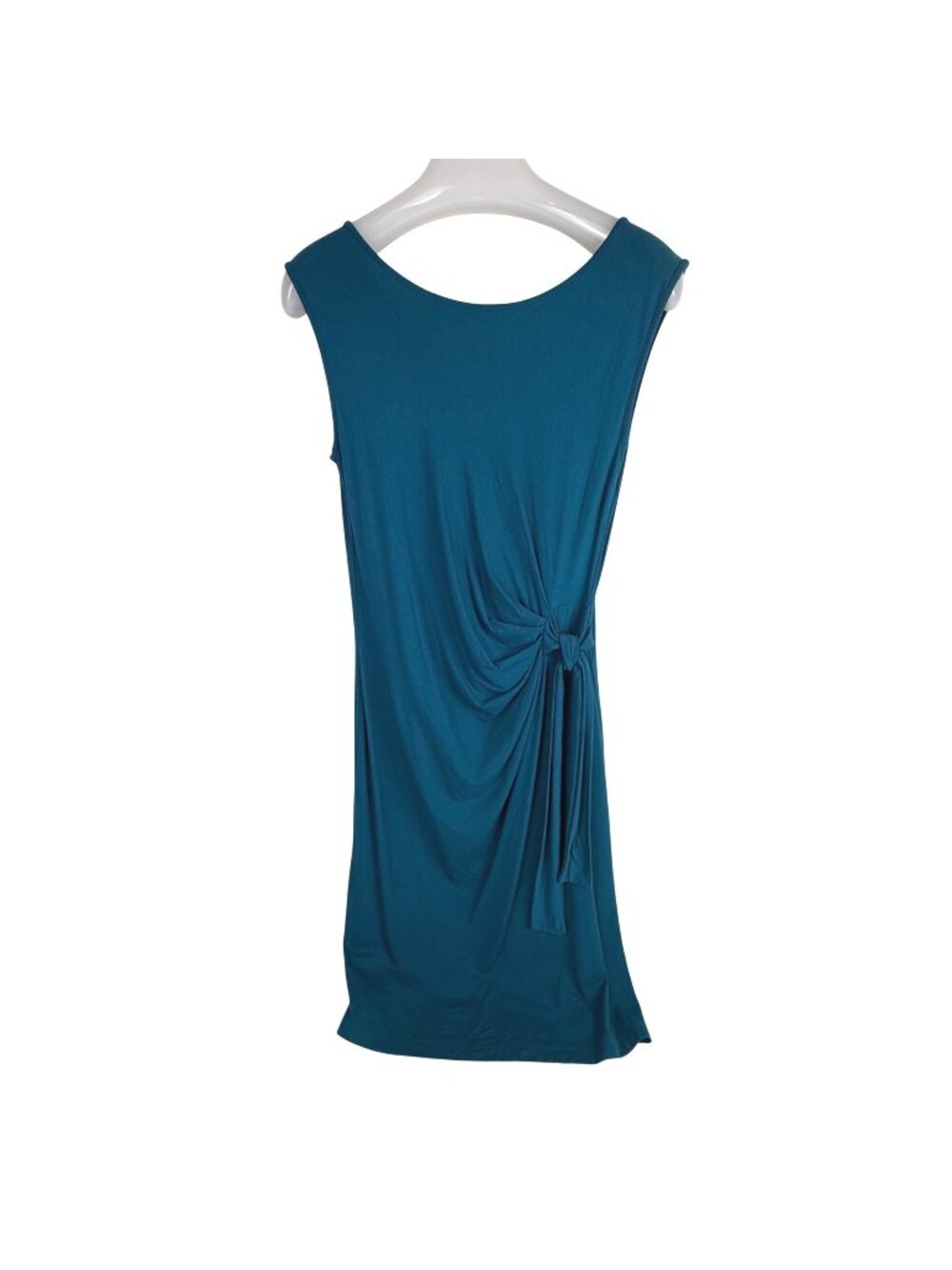 Mercer & Madison Jersey-Knit Sleeveless Dress Teal Gathered Waist Size S